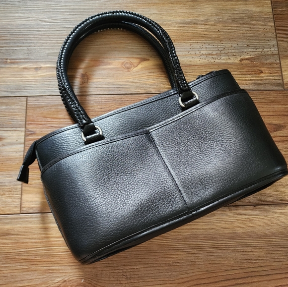 Brighton Handbag Black Leather Top Handle Leila Satchel - Picture 3 of 14